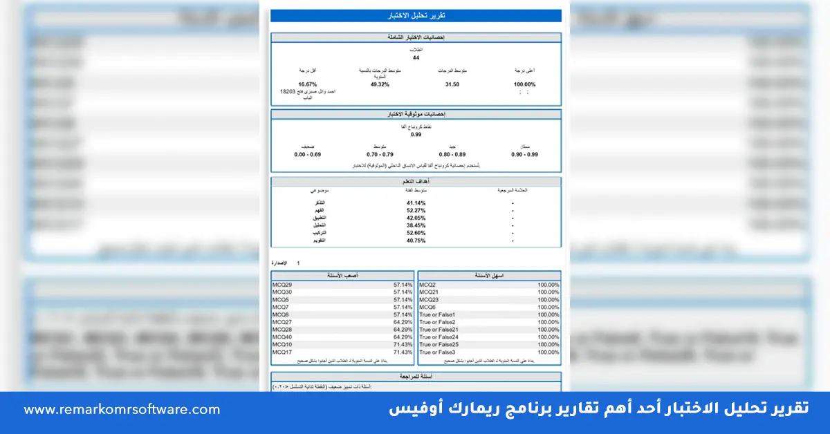 نماذج اختبارات